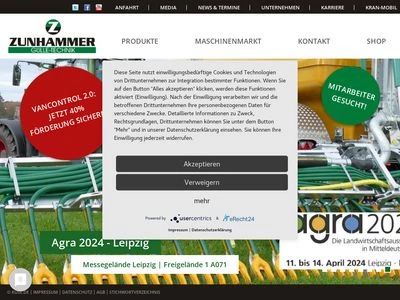 Website von Zunhammer GmbH