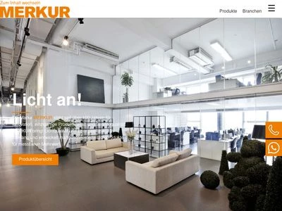Website von MERKUR Glühlampen & Lichtvertriebs GmbH