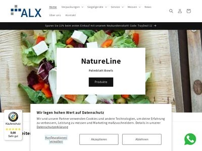 Website von ALX Metall Verpackungstechnik - Dipl.- Ing. Alexander Josek GmbH