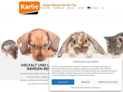 Website von Karlie GmbH