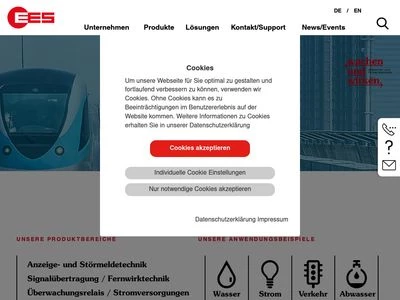 Website von EES Elektra-Elektronik GmbH & Co Störcontroller KG