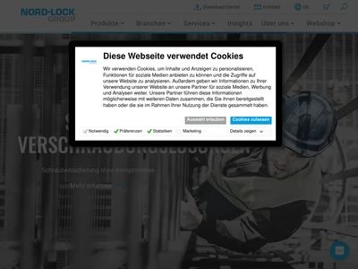 Website von Nord-Lock GmbH