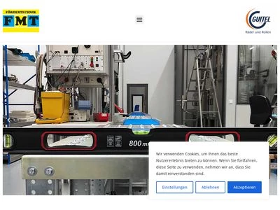 Website von FMT Förder- und Materialflusstechnik GmbH