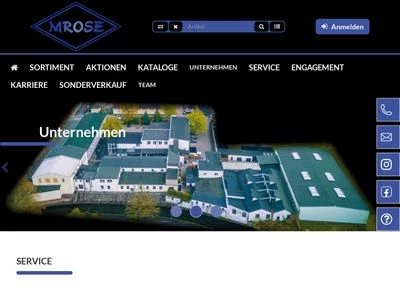 Website von Technischer Handel -Industriebedarf- MROSE GmbH