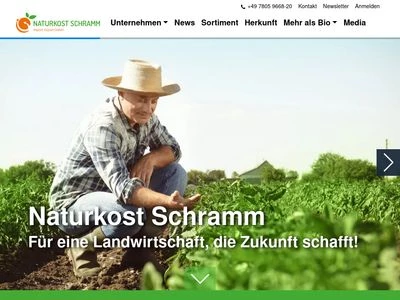 Website von Naturkost Schramm Import/Export GmbH