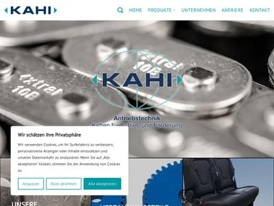 Website von KAHI Antriebstechnik KG