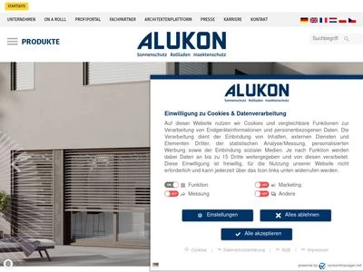 Website von ALUKON  KG