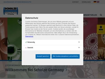 Website von Scholze Germany GmbH