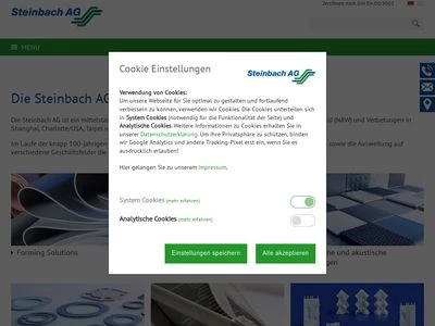 Website von Steinbach AG