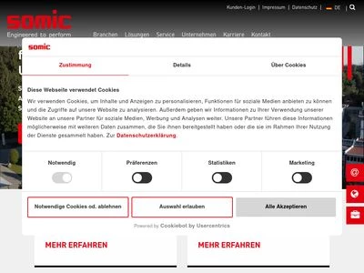Website von SOMIC Verpackungsmaschinen GmbH & Co. KG