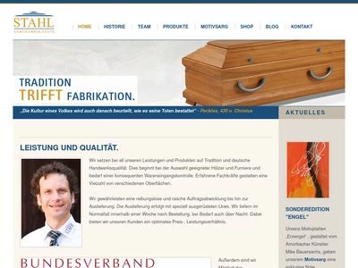 Website von Stahl Holzbearbeitung GmbH