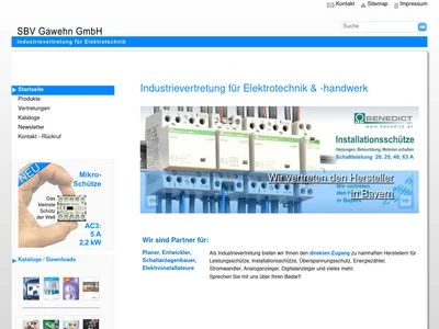 Website von SBV-Gawehn GmbH