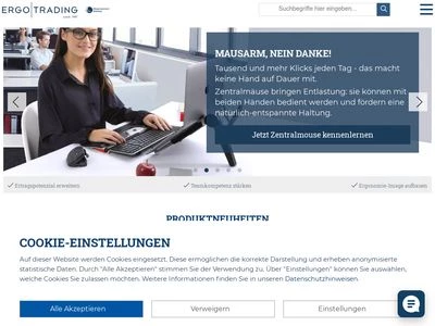 Website von ERGOTRADING GmbH