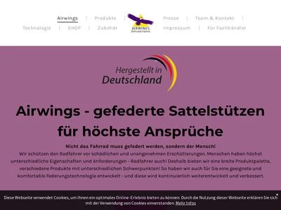 Website von AIRWINGS Hillreiner Gmbh