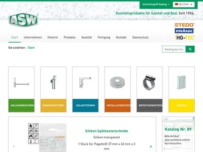 Website von Adolf Schmidt Metallwaren- und Holzschraubenfabrik GmbH