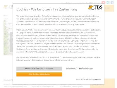 Website von Torbau Schwaben GmbH