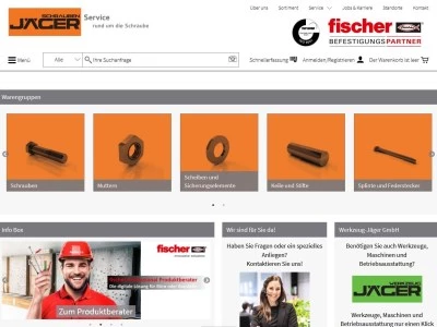 Website von Schrauben-Jäger AG