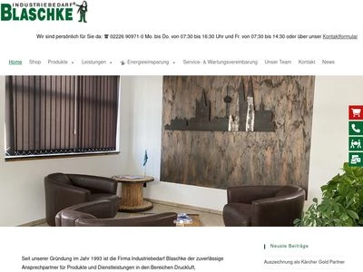 Website von Blaschke Industriebedarf GmbH & Co. KG