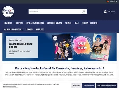 Website von Party x People GmbH
