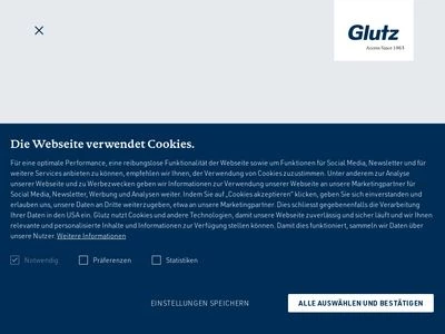 Website von Glutz Deutschland GmbH