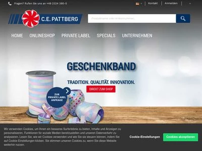 Website von C.E. Pattberg GmbH & Co. KG