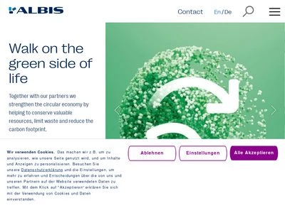 Website von ALBIS PLASTIC GmbH