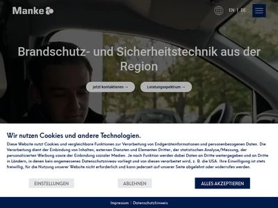 Website von Fritz Manke GmbH
