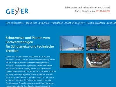 Website von Geyer Anlagenbau GmbH & Co. KG
