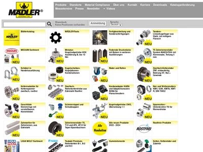 Website von Mädler GmbH