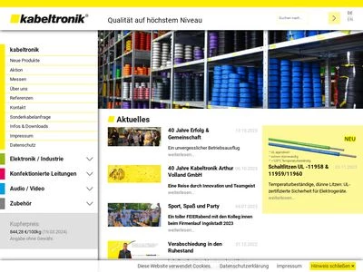 Website von Kabeltronik Arthur Volland GmbH