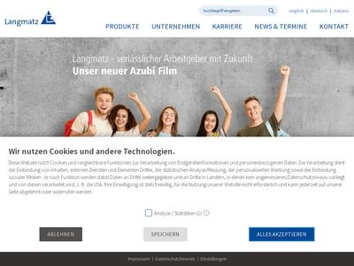 Website von Langmatz GmbH