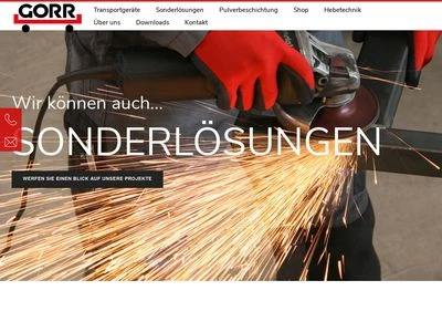 Website von Gorr Transporttechnik GmbH