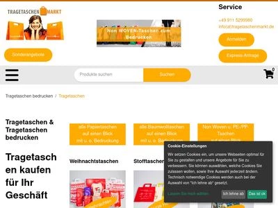 Website von Tragetaschenmarkt Graf GmbH