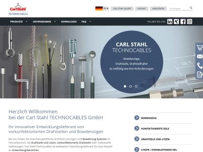 Website von Carl Stahl Technocables GmbH
