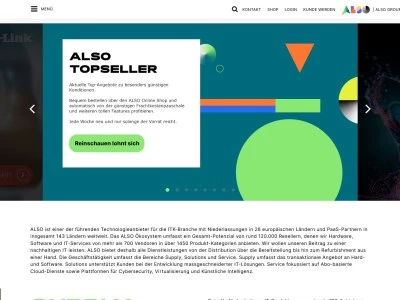 Website von ALSO Deutschland GmbH