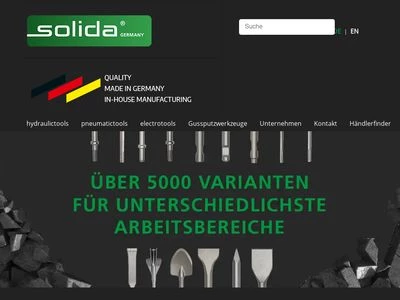 Website von SOLIDA-Werk Werkzeugtechnik GmbH & Co KG