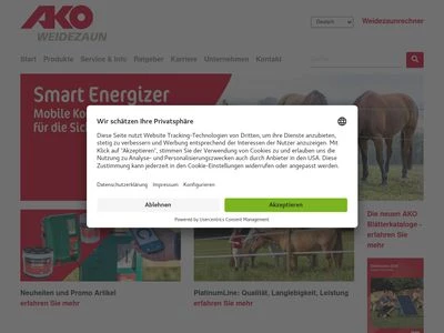 Website von AKO-Agrartechnik GmbH & Co. KG