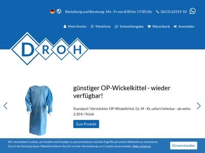 Website von Wolfram Droh GmbH