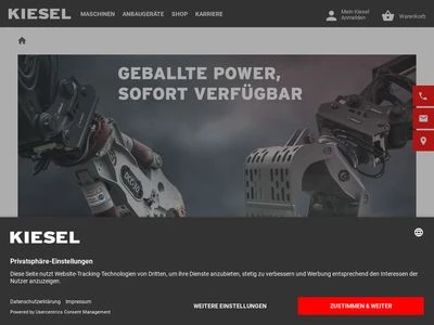 Website von Kiesel GmbH