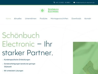 Website von Schönbuch Electronic GmbH
