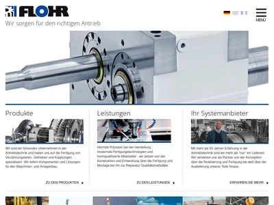 Website von Flohr Industrietechnik GmbH