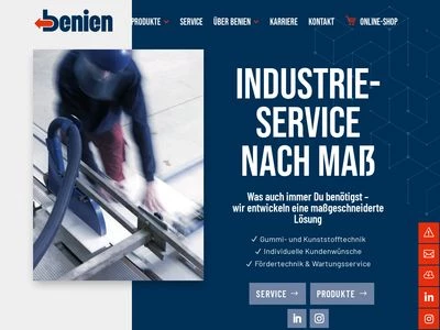 Website von Friedrich Benien GmbH & Co. KG