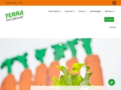 Website von Terra Naturkost Handels KG