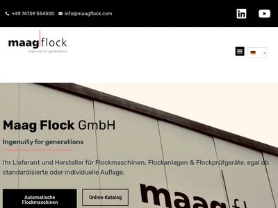 Website von Maag Flock GmbH