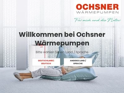 Website von OCHSNER Wärmepumpen GmbH