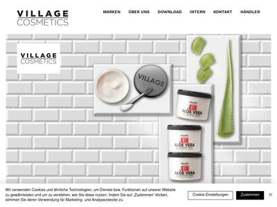 Website von Village Cosmetics GmbH & Co. KG
