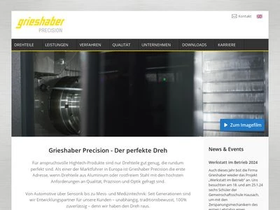 Website von Grieshaber GmbH & Co. KG