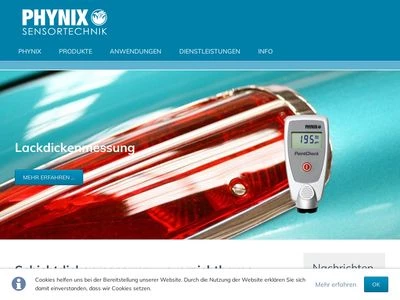 Website von PHYNIX GmbH & Co. KG