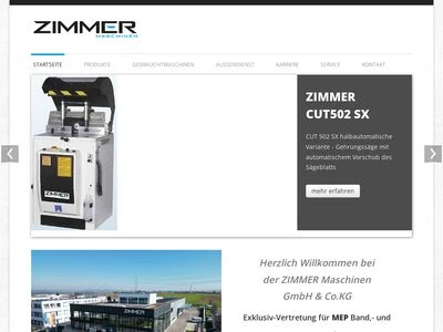 Website von ZIMMER Maschinen GmbH & Co.KG