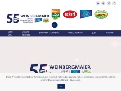 Website von WEINBERGMAIER GmbH